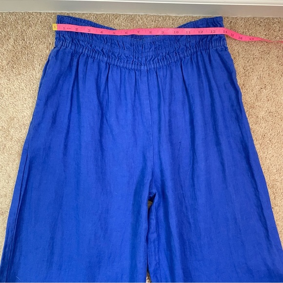 Anthropologie The Somerset Pull-On Pants: Linen Edition in Cobalt Blue Size MT - Picture 10 of 16